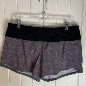 Lululemon Run Times Short II 4", Charcoal Gray/Black, Size 10